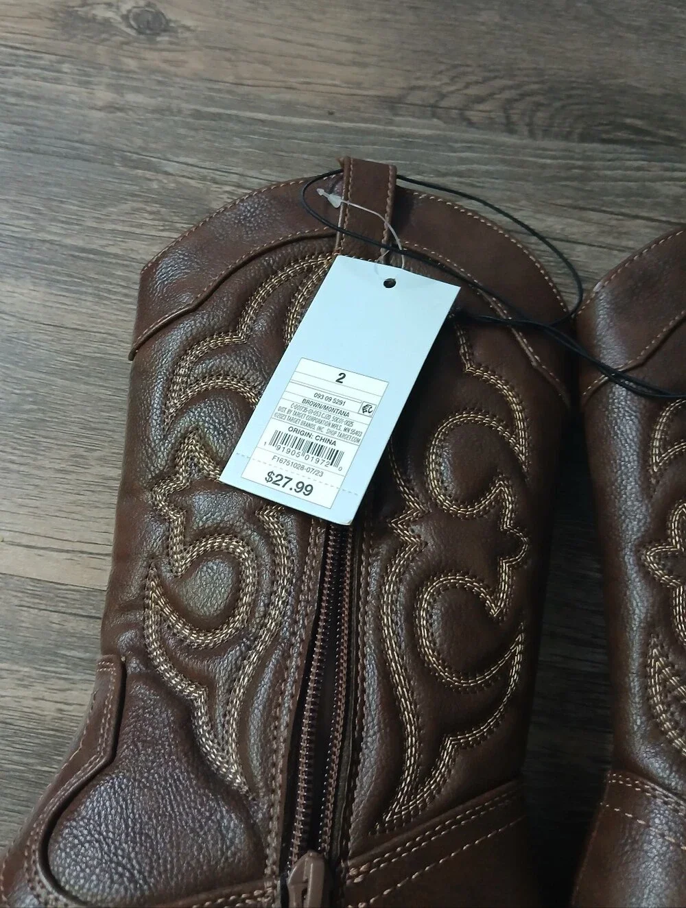 Cat & Jack Brown Tall Girls Western Boots